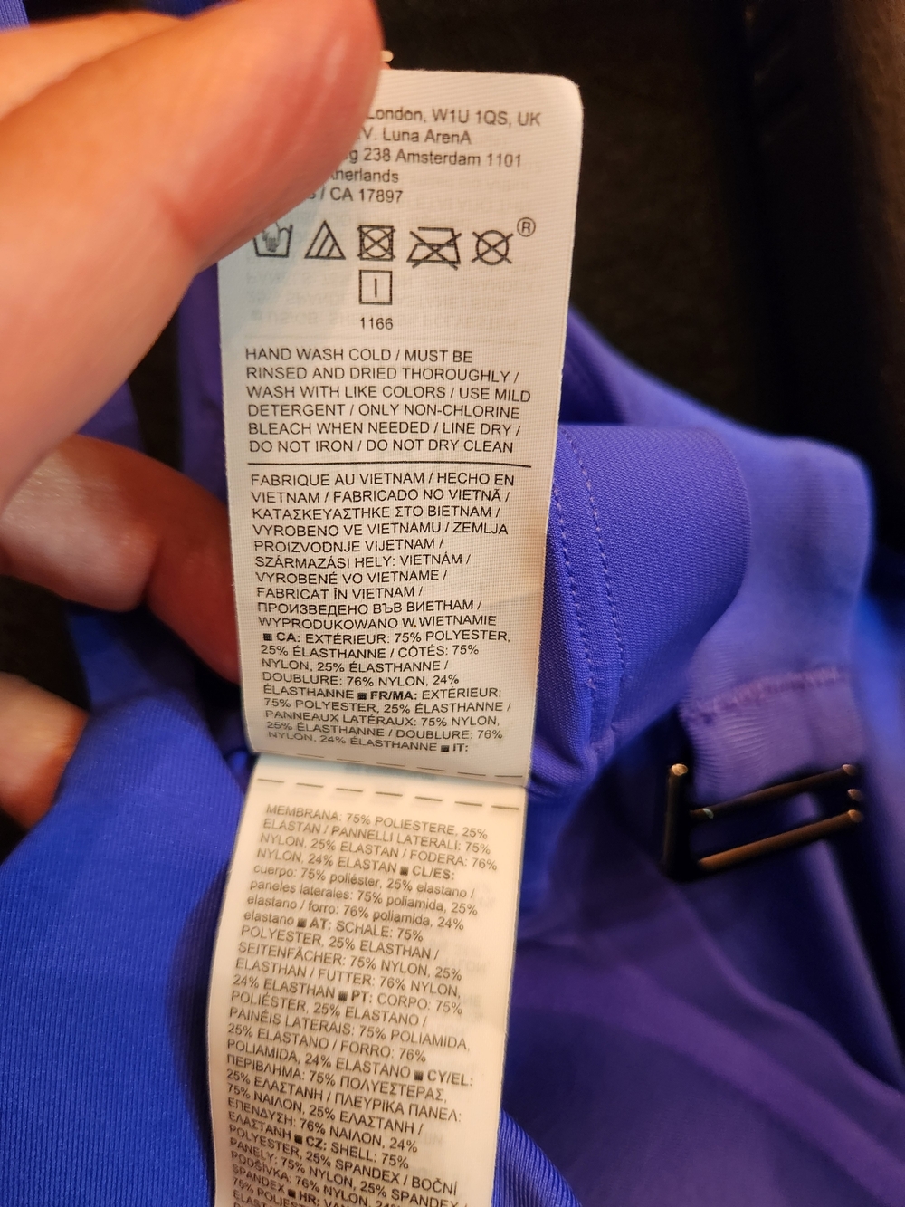 Athleta Blue & Cream Colorblock Tank Top NWT Size 36B/C - Picture 12 of 16